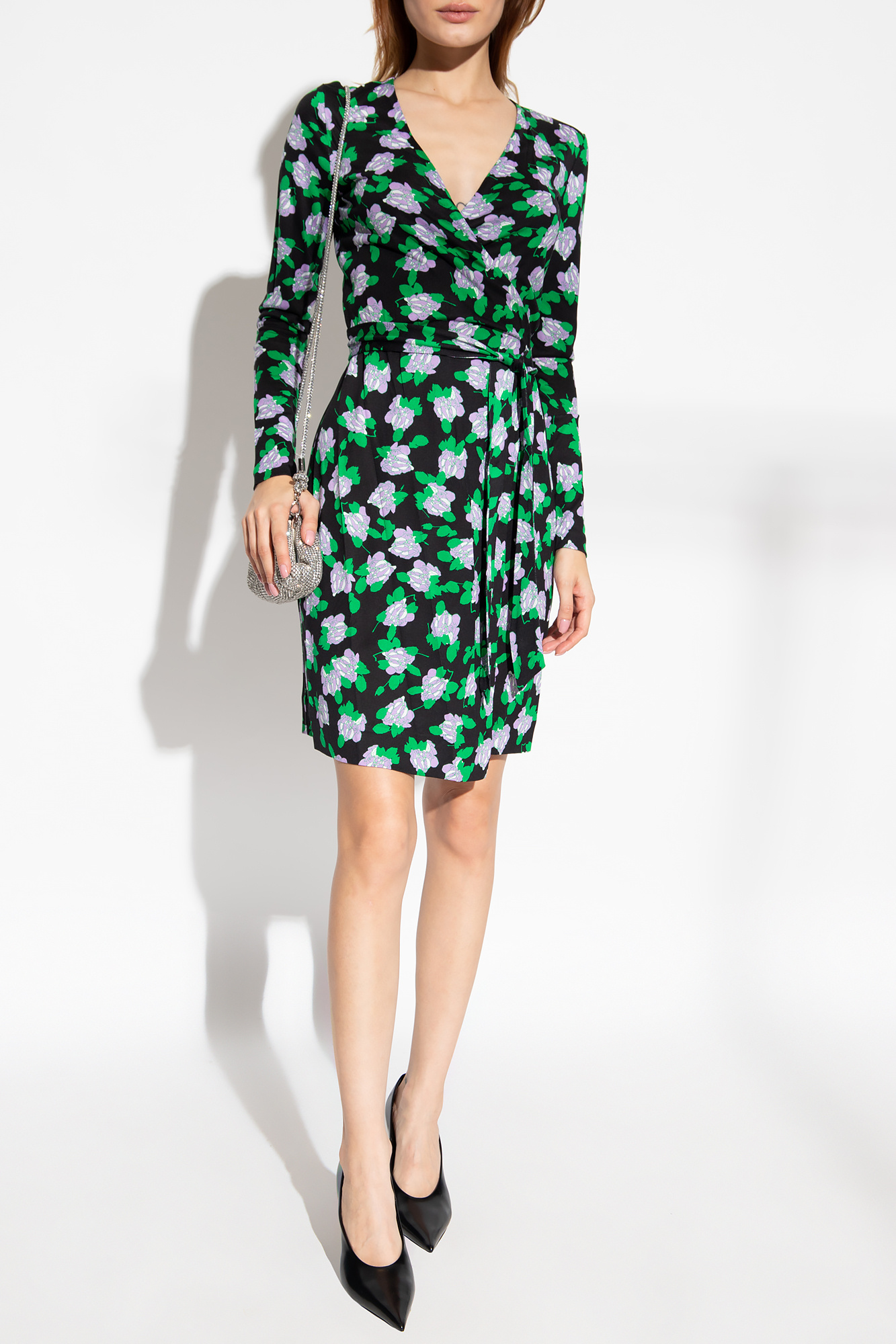 Diane von furstenberg on sale green silk dress